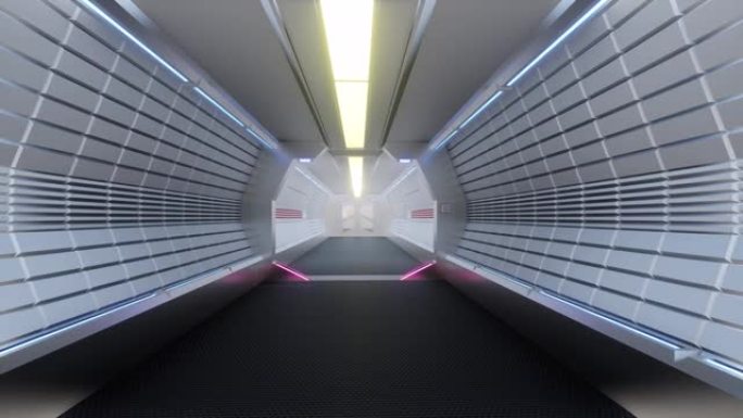 技术隧道空间站未来主义内部4k