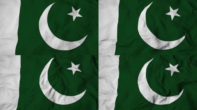 在3D渲染中挥舞巴基斯坦国旗