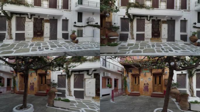 希腊斯基亚索斯岛乔拉风景如画的小巷