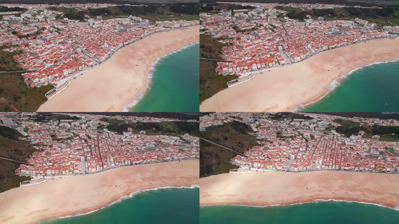 葡萄牙风景如画的葡萄牙海岸小镇纳扎尔。