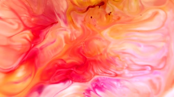 背景抽象液体画壁纸图案形成彩色红色墨水运动传播变形膨胀化学反应4k电影标题介绍