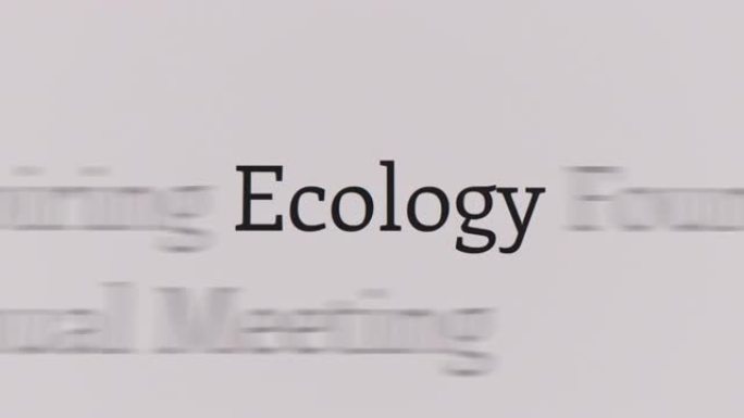 文章和正文中的生态学