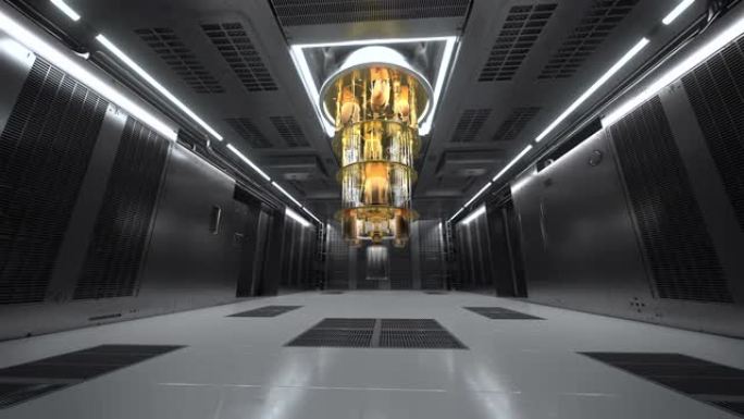 量子计算机实验室，整个房间拍摄4K