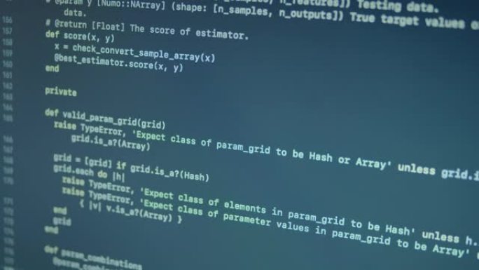 Ruby机器学习滚动并在屏幕上键入源代码