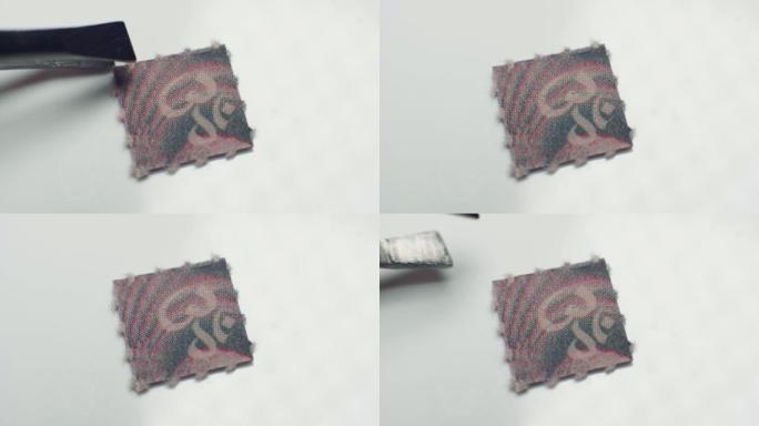 LSD紫色酸性标签的4k微距拍摄 (2)