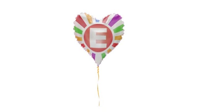带字母E的氦气球