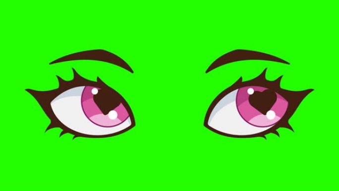 紫色的女性眼睛。阿尔法通道。