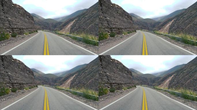 安第斯山脉 (阿根廷) 的柏油路透视图
