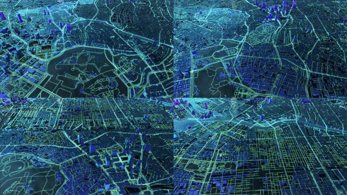 3D环形城市地图蓝图