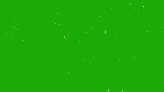 白色粒子在绿屏股票视频上缓慢移动