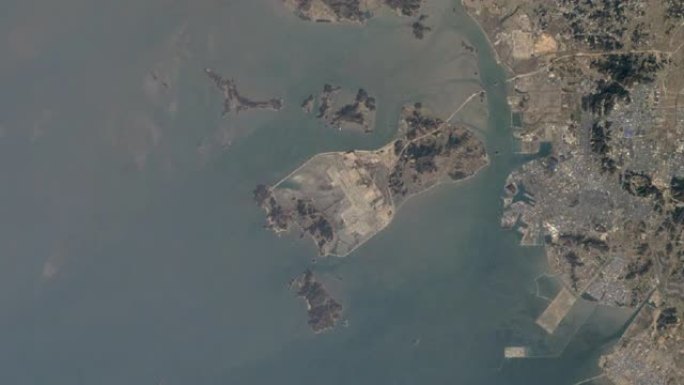 时间推移发展基础设施机场仁川国际卫星1984年和2020。