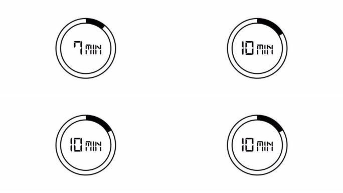 10分钟，计数器图标。