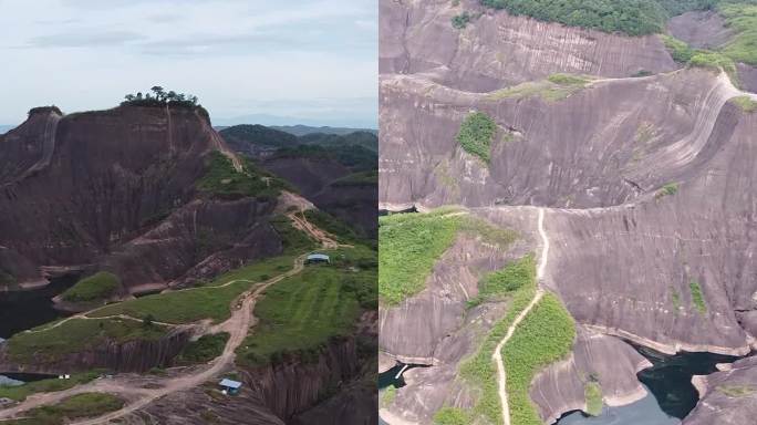 【镜头合集】航拍郴州高椅岭丹霞地貌（3）