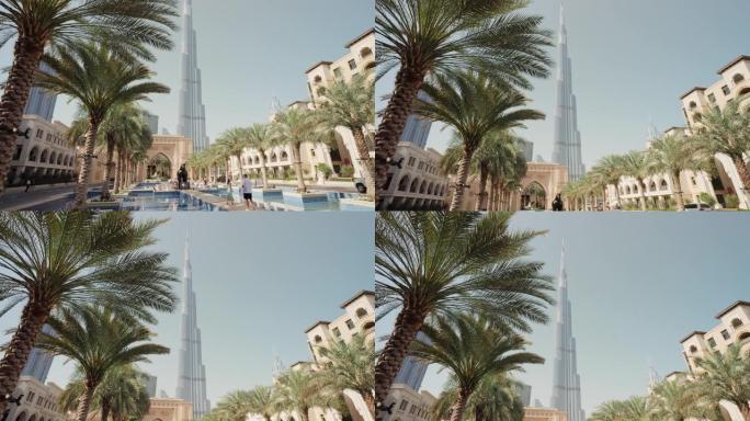 迪拜塔迪拜市中心迪拜塔和露天市场
