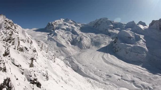 马特宏峰雪山航拍雪山空镜雪上美景