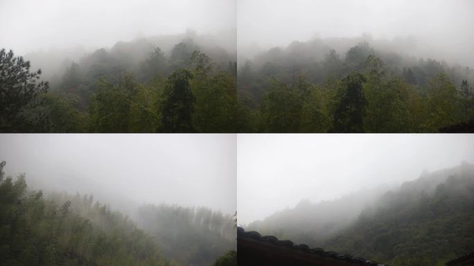 【高清】山间雨后薄雾