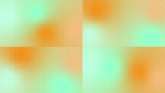 海蓝宝石和深橙色渐变运动背景循环。移动彩色模糊动画。柔和的色彩过渡。