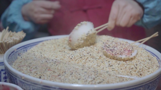 4k年糕 糕点 糯米糕 糯米团 传统制作