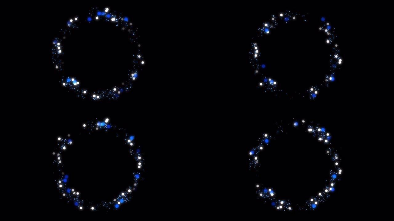 动画圣诞快乐新年快乐带alpha通道的粒子圈框