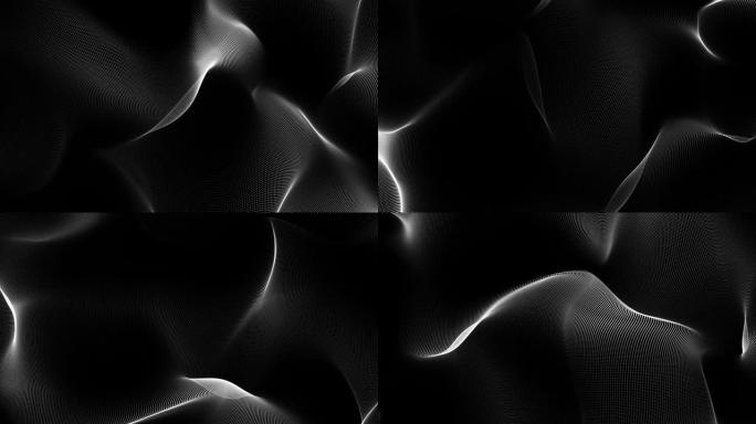 黑白trap码形成波浪背景。创意数字波浪纹理。数字背景。