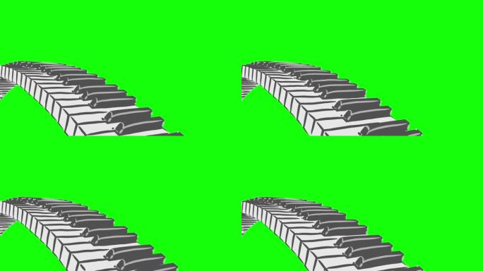钢琴曲线循环动漫风格图案E