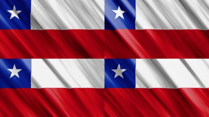 智利官方挥舞旗帜，独立日概念，4K