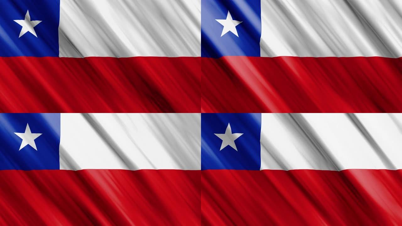 智利官方挥舞旗帜，独立日概念，4K