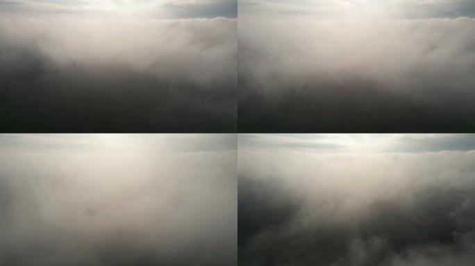 在云层中飞入云层的摄像机视图。进入云层。多莉开枪了。版本3