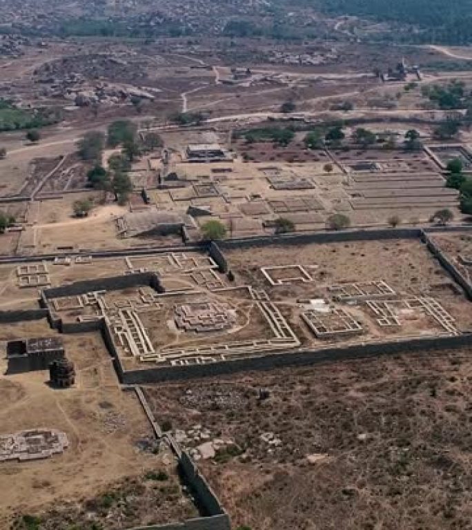 哈比联合国教科文组织世界遗产地区寺庙遗址空中拍摄的垂直视频