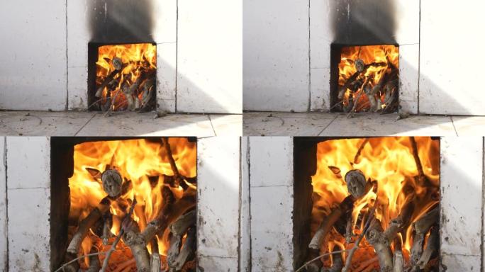 农村用来做饭的土炉，冬天用来取暖。