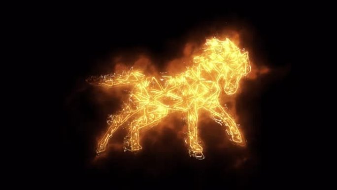 3D动画中的马标志