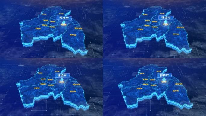 牡丹江市穆棱市蓝色三维科技区位地图
