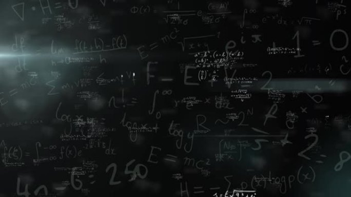 黑板上移动数学公式的动画