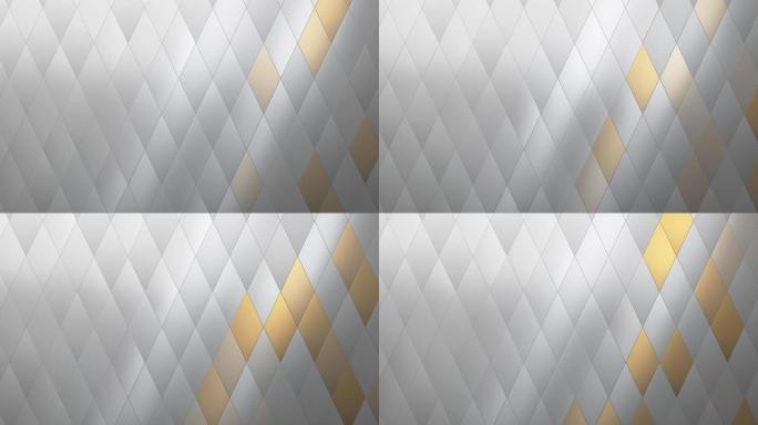 抽象奢华几何图案白色，填充金色背景。