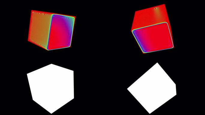 立方体4k循环视觉艺术立体影像循环