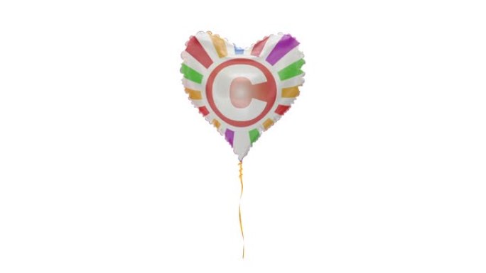 带字母-C的氦气球