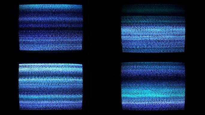白噪声旧电视屏幕静态条纹纹理波浪线纹理垃圾图案模拟视频背景无信号干扰录像机复古毛刺失真电视环路60f