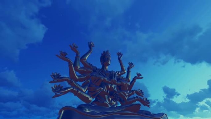 湿婆武器雕像3D动画