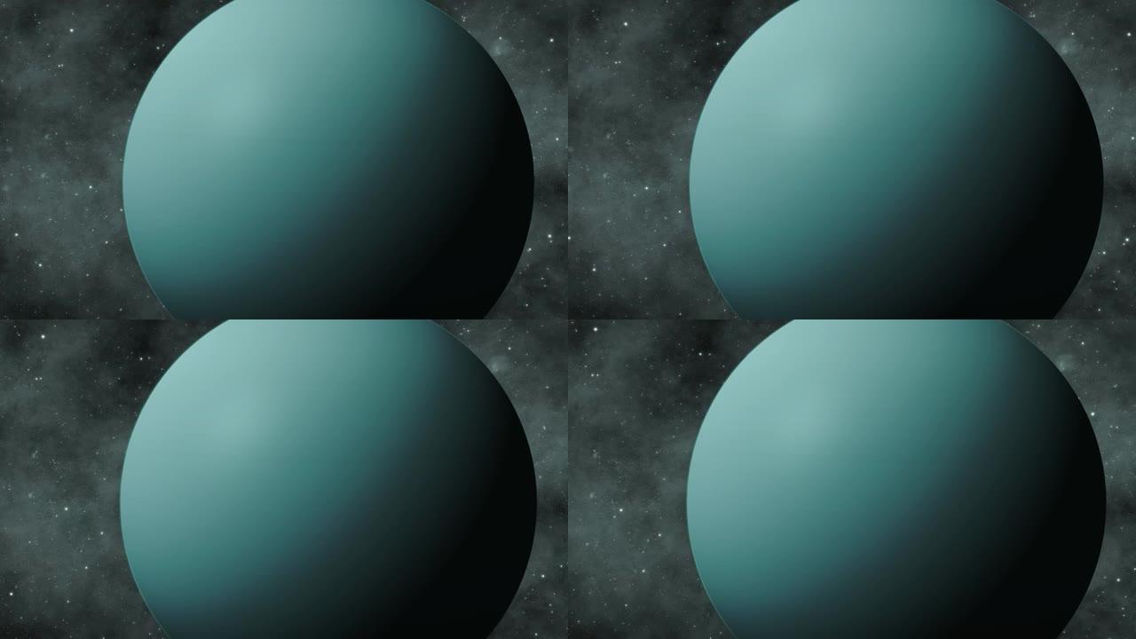 旋转3d现实天王星行星