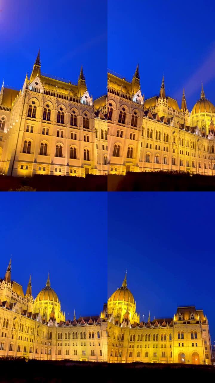 布达佩斯议会的夜灯装饰