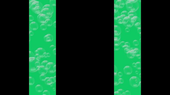彩色浮动气泡是用无尽循环制作的-气泡 (可循环)-黑色背景上的气泡-黑色背景上的肥皂泡-黑色背景上的