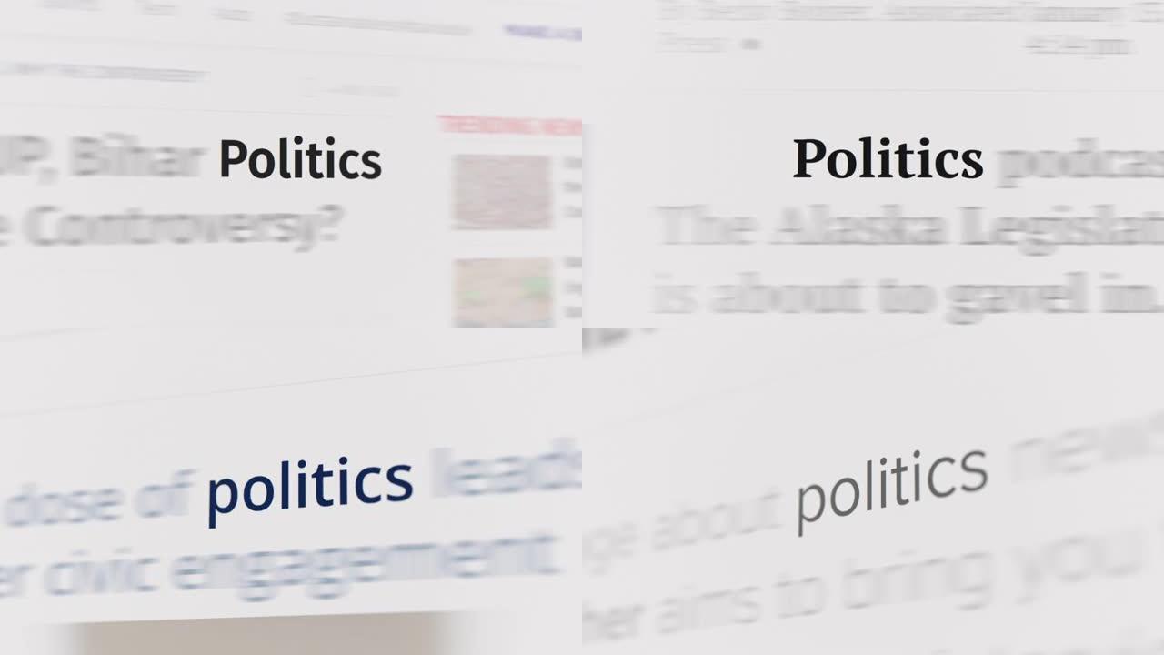 文章和正文中的政治