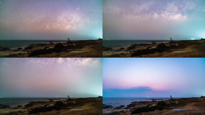 文昌木兰湾夜转日银河拍摄4k60p