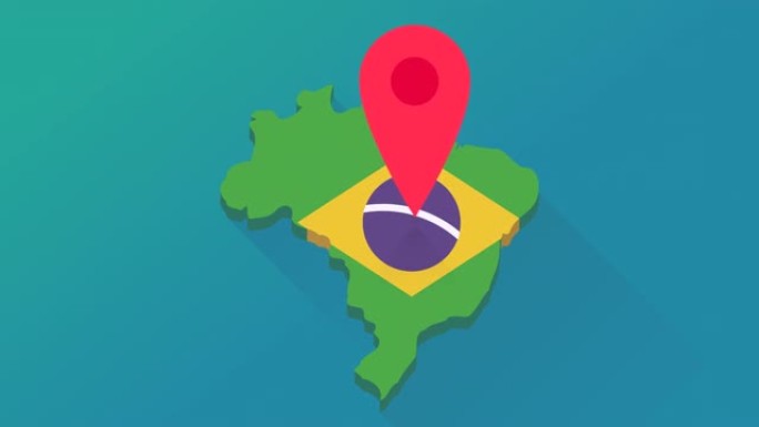 在巴西的位置 (平面设计中的环路)