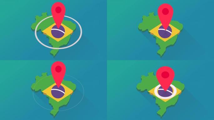在巴西的位置 (平面设计中的环路)