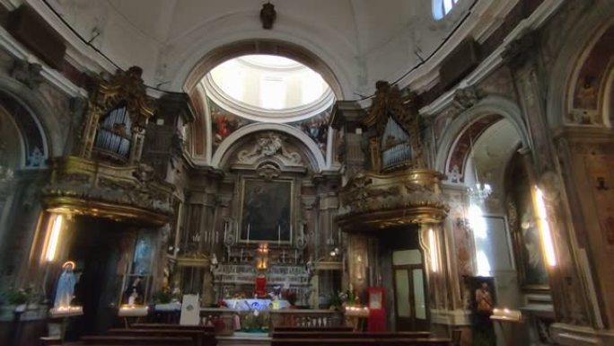 那不勒斯-福尔塞拉圣玛丽亚·埃吉齐卡教堂的内部概述
