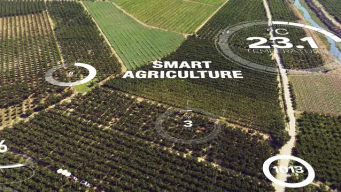 农业智能农业技术-行业4.0。技术和智能农业的概念收获和种植