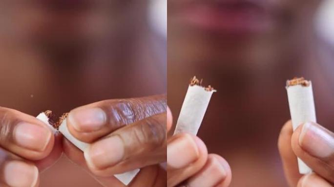 非裔美国人戒烟。不上瘾