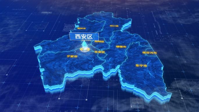 牡丹江市西安区蓝色三维科技区位地图