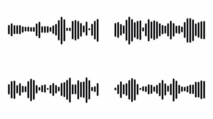 白底黑条的声波动画